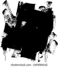 Vector brush srokes texture. Distressed uneven texture. Grunge background. Abstract vector illustration. Overlay to create interesting effect and depth. Black isolated on white background. EPS10.