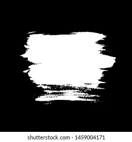 Vector brush srokes texture. Distressed uneven texture. Grunge background. Abstract vector illustration. Overlay to create interesting effect and depth. Black isolated on white background. EPS10.