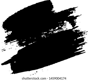 Vector brush srokes texture. Distressed uneven texture. Grunge background. Abstract vector illustration. Overlay to create interesting effect and depth. Black isolated on white background. EPS10.