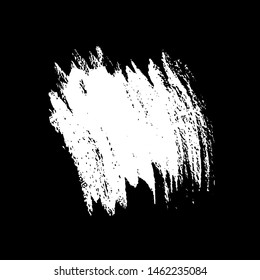 Vector brush srokes texture. Distressed uneven texture. Grunge background. Abstract vector illustration. Overlay to create interesting effect and depth. Black isolated on white background. EPS10.