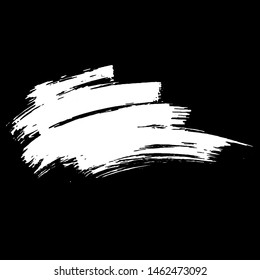 Vector brush srokes texture. Distressed uneven texture. Grunge background. Abstract vector illustration. Overlay to create interesting effect and depth. Black isolated on white background. EPS10.