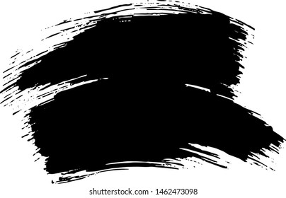 Vector brush srokes texture. Distressed uneven texture. Grunge background. Abstract vector illustration. Overlay to create interesting effect and depth. Black isolated on white background. EPS10.