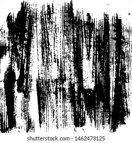 Vector brush srokes texture. Distressed uneven texture. Grunge background. Abstract vector illustration. Overlay to create interesting effect and depth. Black isolated on white background. EPS10.