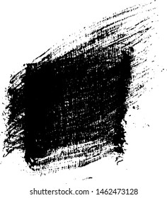 Vector brush srokes texture. Distressed uneven texture. Grunge background. Abstract vector illustration. Overlay to create interesting effect and depth. Black isolated on white background. EPS10.
