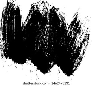 Vector brush srokes texture. Distressed uneven texture. Grunge background. Abstract vector illustration. Overlay to create interesting effect and depth. Black isolated on white background. EPS10.