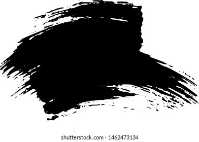 Vector brush srokes texture. Distressed uneven texture. Grunge background. Abstract vector illustration. Overlay to create interesting effect and depth. Black isolated on white background. EPS10.