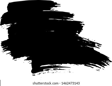 Vector brush srokes texture. Distressed uneven texture. Grunge background. Abstract vector illustration. Overlay to create interesting effect and depth. Black isolated on white background. EPS10.