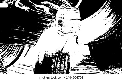 Vector brush srokes texture. Distressed uneven texture. Grunge background. Abstract vector illustration. Overlay to create interesting effect and depth. Black isolated on white background. EPS10.