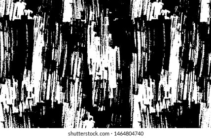 Vector brush srokes texture. Distressed uneven texture. Grunge background. Abstract vector illustration. Overlay to create interesting effect and depth. Black isolated on white background. EPS10.