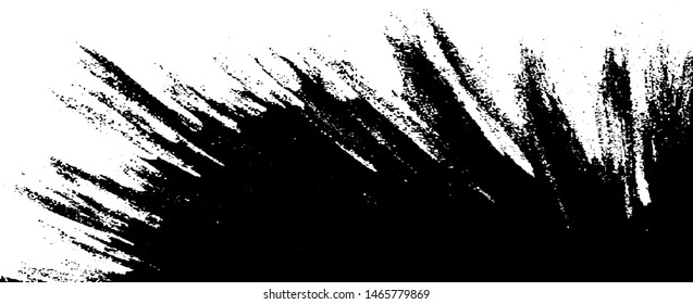 Vector brush srokes texture. Distressed uneven texture. Grunge background. Abstract vector illustration. Overlay to create interesting effect and depth. Black isolated on white background. EPS10.