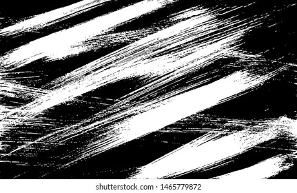 Vector brush srokes texture. Distressed uneven texture. Grunge background. Abstract vector illustration. Overlay to create interesting effect and depth. Black isolated on white background. EPS10.