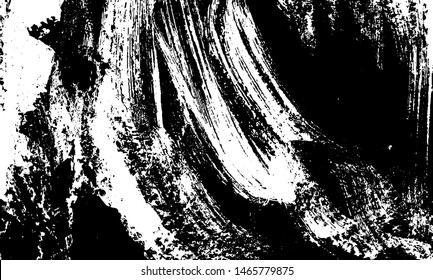 Vector brush srokes texture. Distressed uneven texture. Grunge background. Abstract vector illustration. Overlay to create interesting effect and depth. Black isolated on white background. EPS10.