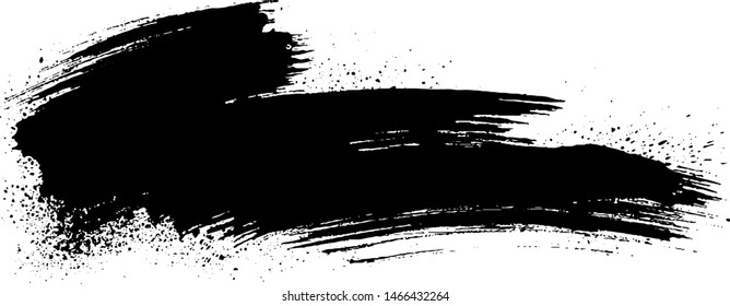 Vector brush srokes texture. Distressed uneven texture. Grunge background. Abstract vector illustration. Overlay to create interesting effect and depth. Black isolated on white background. EPS10.