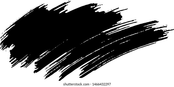 Vector brush srokes texture. Distressed uneven texture. Grunge background. Abstract vector illustration. Overlay to create interesting effect and depth. Black isolated on white background. EPS10.