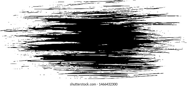 Vector brush srokes texture. Distressed uneven texture. Grunge background. Abstract vector illustration. Overlay to create interesting effect and depth. Black isolated on white background. EPS10.