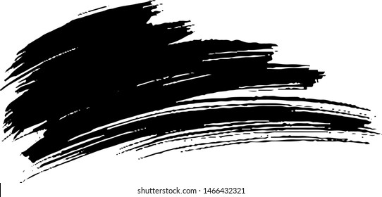Vector brush srokes texture. Distressed uneven texture. Grunge background. Abstract vector illustration. Overlay to create interesting effect and depth. Black isolated on white background. EPS10.