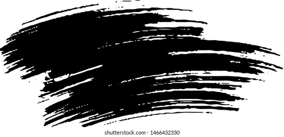Vector brush srokes texture. Distressed uneven texture. Grunge background. Abstract vector illustration. Overlay to create interesting effect and depth. Black isolated on white background. EPS10.