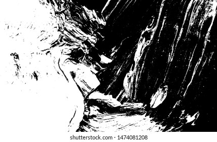 Vector brush srokes texture. Distressed uneven texture. Grunge background. Abstract vector illustration. Overlay to create interesting effect and depth. Black isolated on white background. EPS10.