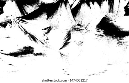 Vector brush srokes texture. Distressed uneven texture. Grunge background. Abstract vector illustration. Overlay to create interesting effect and depth. Black isolated on white background. EPS10.