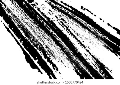 Vector brush srokes texture. Distressed uneven texture. Grunge background. Abstract vector illustration. Overlay to create interesting effect and depth. Black isolated on white background. EPS10.