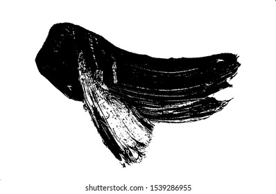 Vector brush srokes texture. Distressed uneven texture. Grunge background. Abstract vector illustration. Overlay to create interesting effect and depth. Black isolated on white background. EPS10.