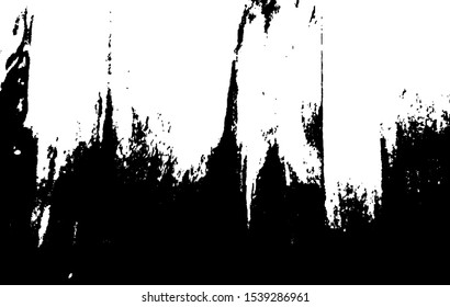 Vector brush srokes texture. Distressed uneven texture. Grunge background. Abstract vector illustration. Overlay to create interesting effect and depth. Black isolated on white background. EPS10.