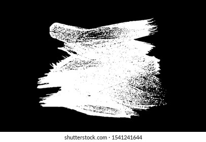 Vector brush srokes texture. Distressed uneven texture. Grunge background. Abstract vector illustration. Overlay to create interesting effect and depth. Black isolated on white background. EPS10.