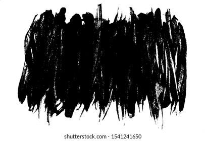 Vector brush srokes texture. Distressed uneven texture. Grunge background. Abstract vector illustration. Overlay to create interesting effect and depth. Black isolated on white background. EPS10.