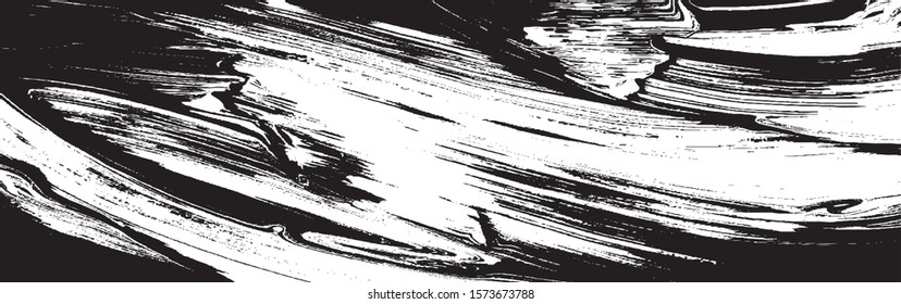 Vector brush srokes texture. Distressed uneven texture. Grunge background. Abstract vector illustration. Overlay to create interesting effect and depth. Black isolated on white background. EPS10.