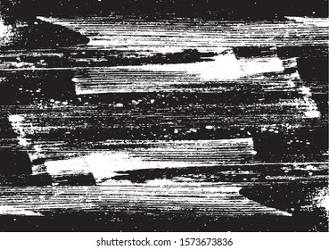 Vector brush srokes texture. Distressed uneven texture. Grunge background. Abstract vector illustration. Overlay to create interesting effect and depth. Black isolated on white background. EPS10.