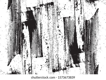Vector brush srokes texture. Distressed uneven texture. Grunge background. Abstract vector illustration. Overlay to create interesting effect and depth. Black isolated on white background. EPS10.