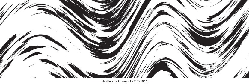 Vector brush srokes texture. Distressed uneven texture. Grunge background. Abstract vector illustration. Overlay to create interesting effect and depth. Black isolated on white background. EPS10.