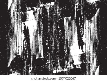 Vector brush srokes texture. Distressed uneven texture. Grunge background. Abstract vector illustration. Overlay to create interesting effect and depth. Black isolated on white background. EPS10.