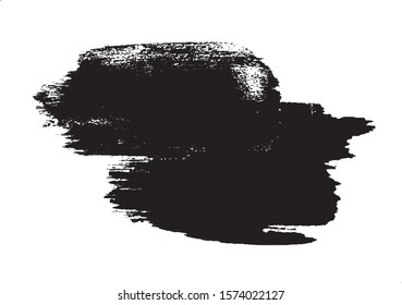 Vector brush srokes texture. Distressed uneven texture. Grunge background. Abstract vector illustration. Overlay to create interesting effect and depth. Black isolated on white background. EPS10.
