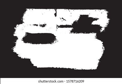 Vector brush srokes texture. Distressed uneven texture. Grunge background. Abstract vector illustration. Overlay to create interesting effect and depth. Black isolated on white background. EPS10.