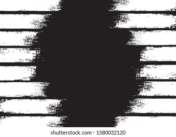 Vector brush srokes texture. Distressed uneven texture. Grunge background. Abstract vector illustration. Overlay to create interesting effect and depth. Black isolated on white background. EPS10.