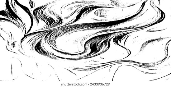 Vector brush srokes texture. Distressed uneven texture. Grunge background. Abstract vector illustration. Overlay to create interesting effect and depth. Black isolated on white background. EPS10.