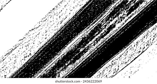 Textur von Vektorbürstenstrichen. Unebene Textur. Grunge Hintergrund. Abstrakte Vektorgrafik. Überlagern, um interessanten Effekt und Tiefe zu erzeugen. Schwarz isoliert auf weißem Hintergrund. EPS10.