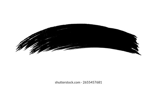 Vector brush srokes texture. Distressed uneven texture. Grunge background. Abstract vector illustration. Overlay to create interesting effect and depth. Black isolated on white background. EPS10.