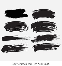 Vector brush stock, grunge black and white paint Background