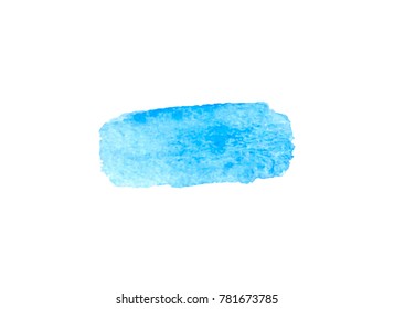 Vector brush stokes watercolor background with space for text blue bell, aqua, bright, neon