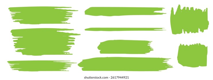 Vector brush streaks pack marker ink strokes grunge
