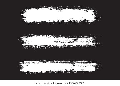 Vector brush streaks pack marker ink strokes grunge