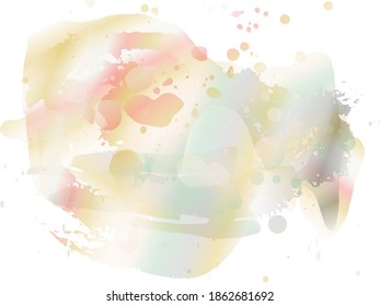 Vector Brush Stroke. Abstract Fluid Splash.  Watercolor Textured Background. Rainbow Sale Banner Brushstroke. Gradient Paintbrush. Isolated Splash on White Backdrop.