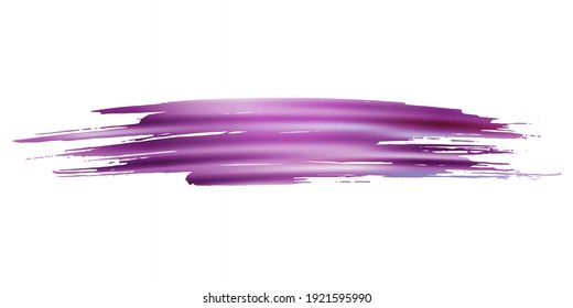 Vector Brush Stroke. Abstract Fluid Splash. Violet Purple Sale Banner Brushstroke. Isolated Splash on White Backdrop. Watercolor Textured Background.  Gradient Paintbrush.