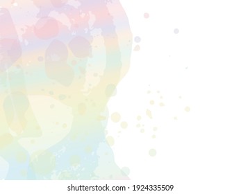 Vector Brush Stroke. Abstract Fluid Splash. Holographic Isolated Splash on White Backdrop. Watercolor Textured Background.  Gradient Paintbrush. Sale Banner Brushstroke.