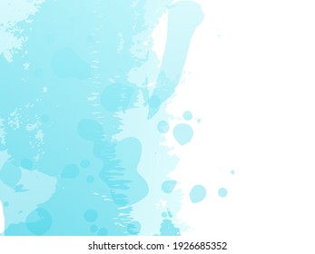 Vector Brush Stroke. Abstract Fluid Splash. Blue and Indigo Gradient Paintbrush. Isolated Splash on White Backdrop. Sale Banner Brushstroke. Watercolor Textured Background. 