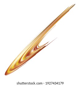 Vector Brush Stroke. Abstract Fluid Splash. Watercolor Textured Background.  Isolated Splash on White Backdrop. Sale Banner Brushstroke. Yellow Gold Gradient Paintbrush.