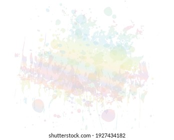 Vector Brush Stroke. Abstract Fluid Splash. Holographic Gradient Paintbrush. Sale Banner Brushstroke. Isolated Splash on White Backdrop. Watercolor Textured Background. 