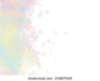 Vector Brush Stroke. Abstract Fluid Splash. Watercolor Textured Background.  Gradient Paintbrush. Sale Banner Brushstroke. Isolated Splash on White Backdrop. Holographic